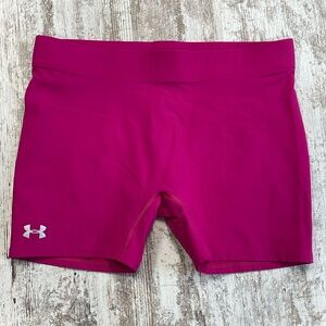 Under Armour Pink Base Layer Compression Training Athletic Shorts Size XL